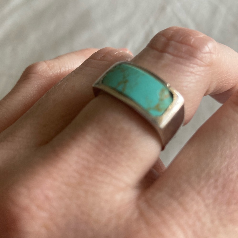 Silver and Turquoise Ring - Picture 2 of 4